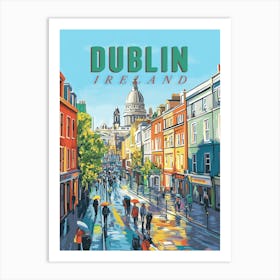 Relive Dublin's Charm with this Vintage Travel Poster Art Print