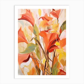 Fall Flower Painting Moonflower 1 Art Print