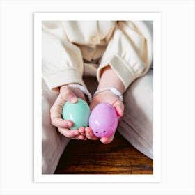 Child'S Hands Holding A Toy Art Print