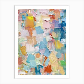 Pastels Impasto Paint Brush Strokes 3 Art Print