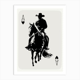 Cowboy Playing Card 1 Art Print