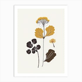 Coltsfoot Spices And Herbs Retro Minimal 4 Art Print
