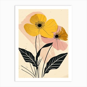 Osaka Flower Market Boho Minimalist Style Art Print