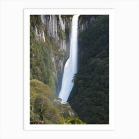 Bridal Veil Falls, New Zealand Majestic, Beautiful & Classic (1) Art Print