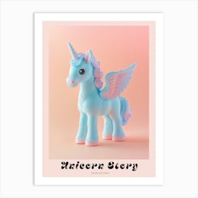 Toy Unicorn With Wings Pastel 2 Poster Art Print