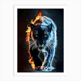 Panther In Flames 1 Art Print