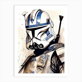 Captain Rex Star Wars Painting (14) Art Print