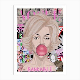 Marilyn Monroe Bubble Gum Art Print