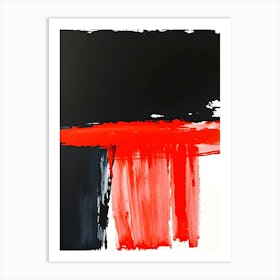 Abstract - Red And Black Art Print