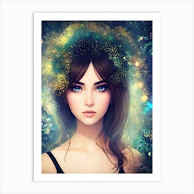 Girl In The Forest Art Print