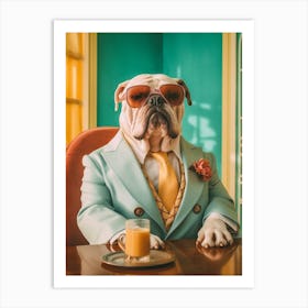 A Bulldog Dog 6 Art Print