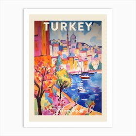 Istanbul Turkey 1 Fauvist Painting  Travel Poster Art Print