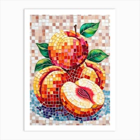 Peach Mosaic Art Print