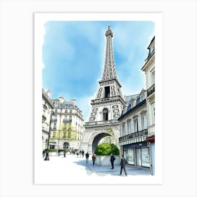 Paris Eiffel Tower 2 Art Print