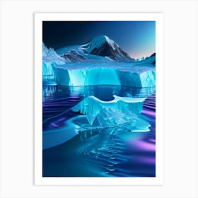 Sea Ice, Water, Waterscape Holographic 1 Art Print