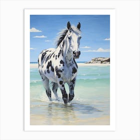 A Horse Oil Painting In Hyams Beach, Australia, Portrait 4 Art Print