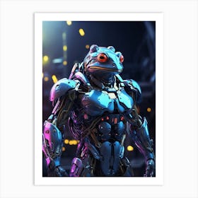 Frog In Cyborg Body #1 Art Print