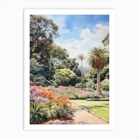 Royal Botanical Gardens Sydney Australia Watercolour  2 Art Print