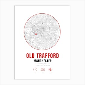 Old Trafford Stadium Print Art Print
