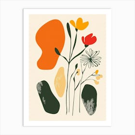 Flowers And Leaves 18 Art Print