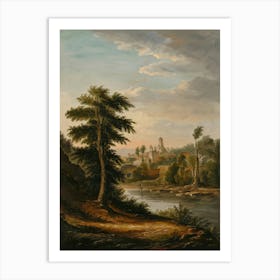 Village By The River Art Print