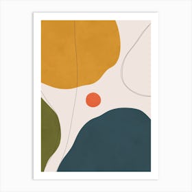 Abstract minimalist strokes 3 Art Print