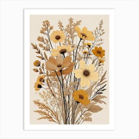 Fleurs Sechees, Dried Flowers Exhibition Poster 23 Art Print (1) Art Print