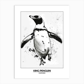 Penguin Waddling Poster 8 Art Print