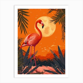 Greater Flamingo Southern Europe Spain Tropical Illustration 1 Art Print