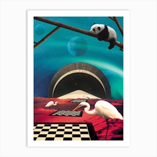 Surrealistic Animals Panda Art Print