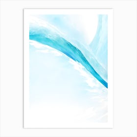 Blue Ocean Wave Watercolor Vertical Composition 137 Art Print