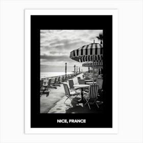 Poster Of Nice, France, Mediterranean Black And White Photography Analogue 5 Art Print