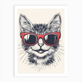 Cat In Sunglasses 7 Art Print