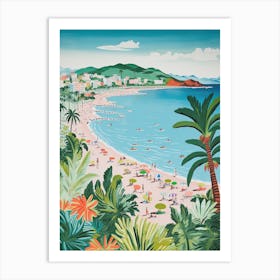 Playa De Las Teresitas, Tenerife, Spain, Matisse And Rousseau Style 2 Art Print