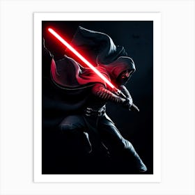 Dark Jedi with Lightsaber Star Wars poster #2 Art Print