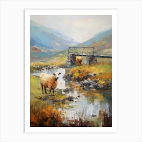 Highland Sheep In Glen Etive 3 Art Print