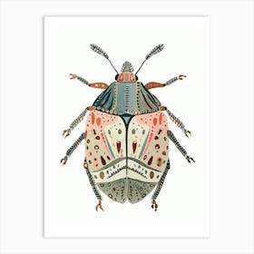 Colourful Insect Illustration Pill Bug 12 Art Print