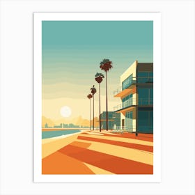 Long Beach California Abstract Orange Hues 1 Art Print