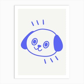 Kawaii Dog Cute Illustration Art Print