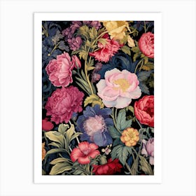 Floral Wallpaper 388 Art Print