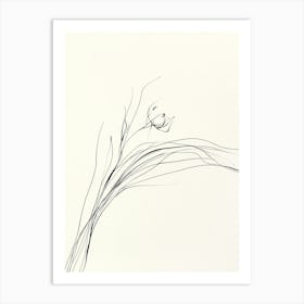 Flower In The Wind 1 Art Print