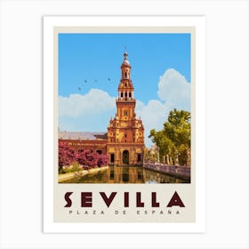 Sevilla Spain Travel Poster Art Print