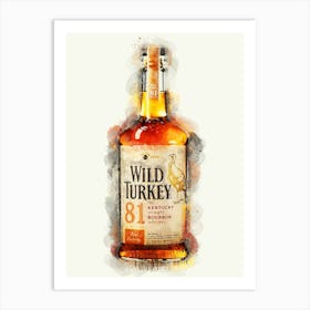 Wild Turkey Bourbon Whiskey Art Print