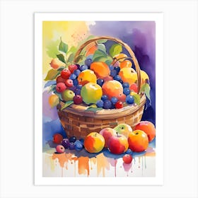 Basket Of Fruit 7 Art Print