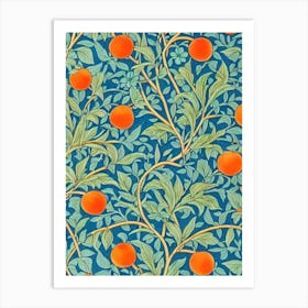 Orange 4 tree Vintage Botanical Art Print