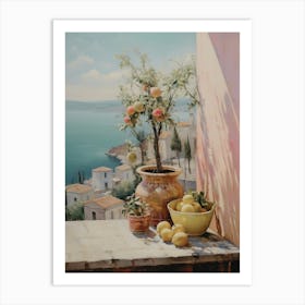 Lemon Tree On The Balcony Art Print