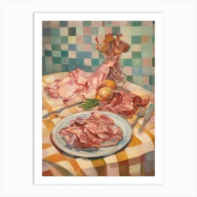 Prosciutto Still Life Painting Art Print