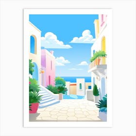 Otranto, Italy Colourful View 4 Art Print