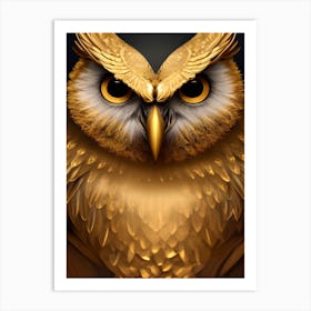 Golden Owl Art Print