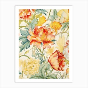 Floral Wallpaper 330 Art Print